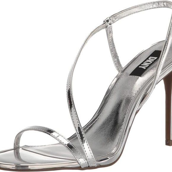 Silver DKNY Strappy Heels - NWOT - Picture 2 of 7